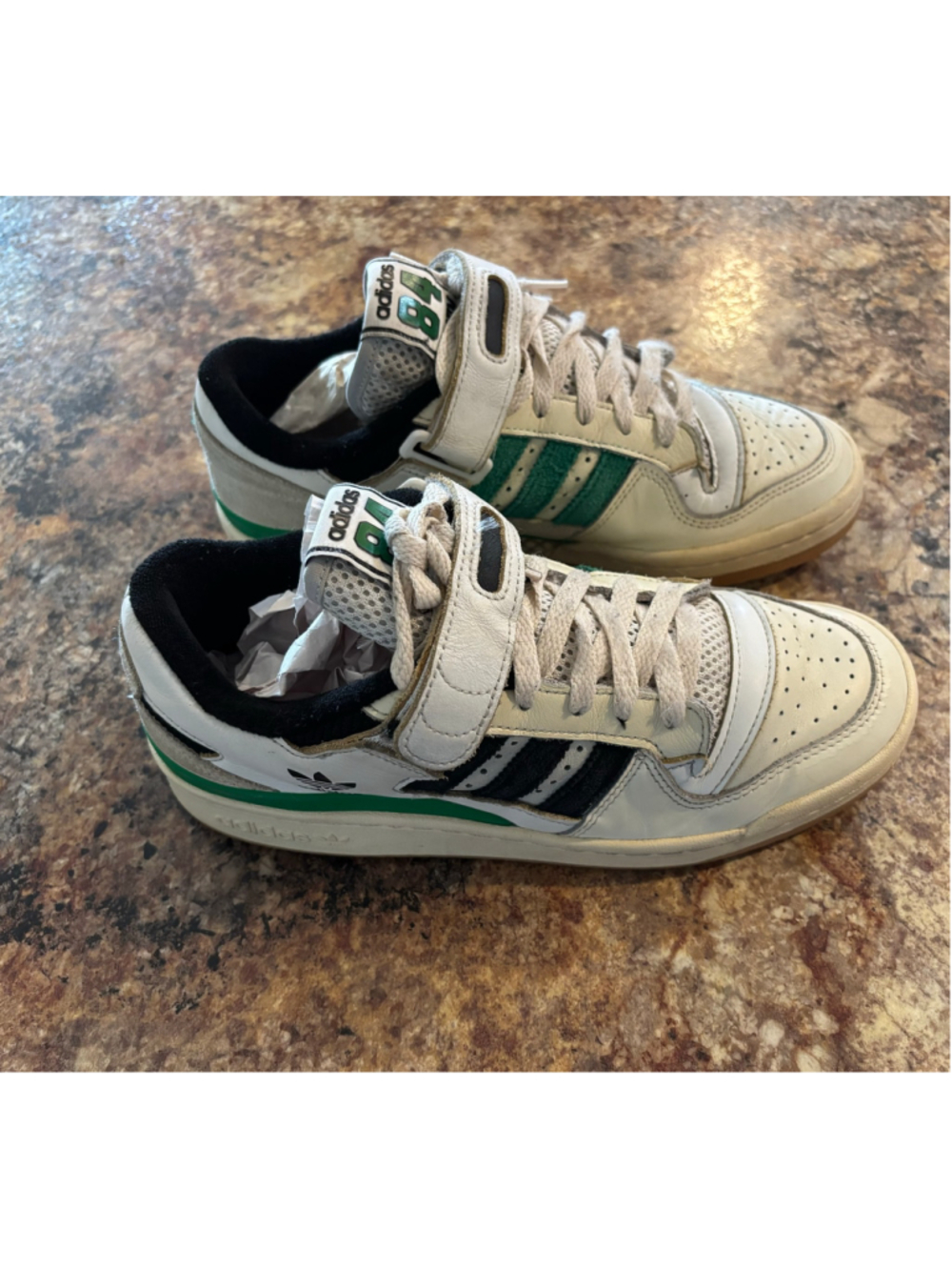 Adidas Forum 84 Low Celtics GX9058 Men’s 7.5 White Black Green Sneakers
